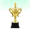 thumbnail image 4 of WHAMVOX Golden Trophy with Black Base for Awarding Parties or Ceremonies Plastic 24cm Mini Size, 4 of 8