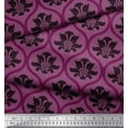thumbnail image 2 of Soimoi Moss Georgette Fabric Ogee Damask Decor Fabric Printed Yard 42 Inch Wide, 2 of 5