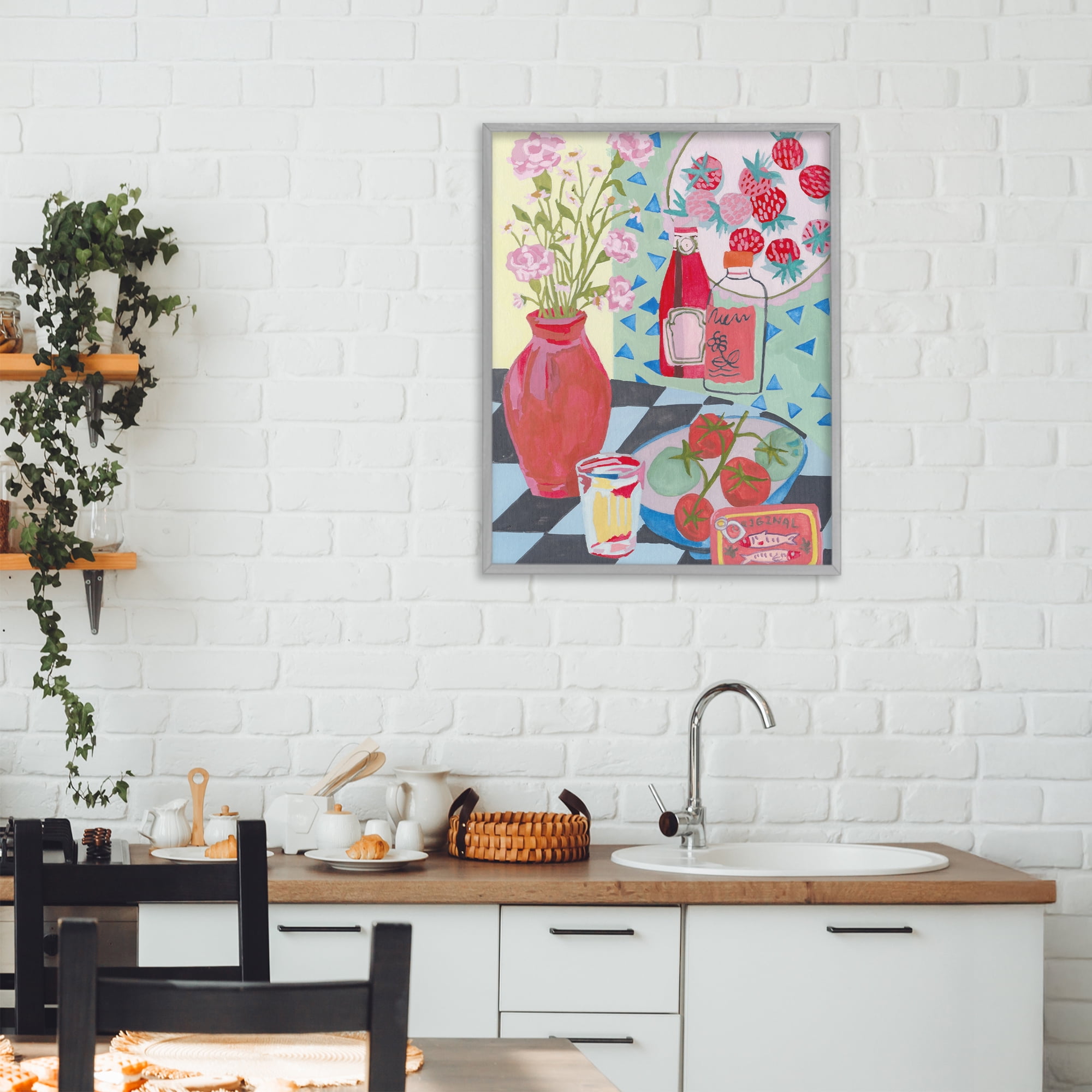 Stupell Industries Kitchen Sauces Still Life Gray Framed Giclee Art, design by Melissa Wang