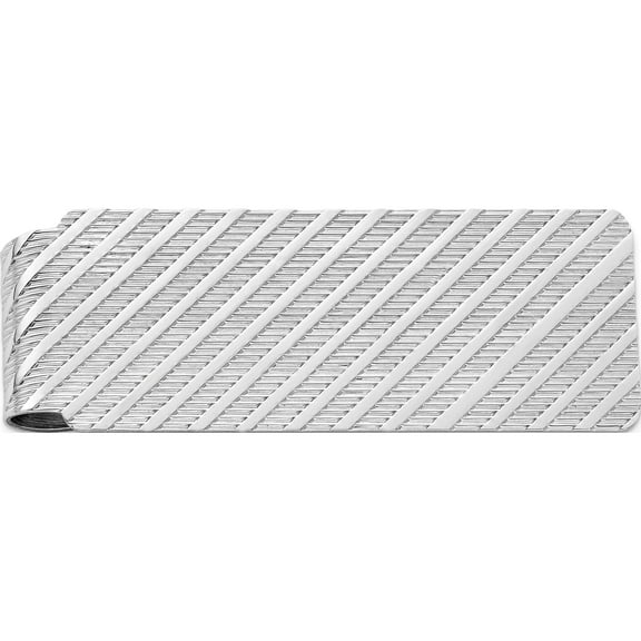 Sterling Silver Rhodium-Plated Money Clip (50 X 20) Made In United States qq130