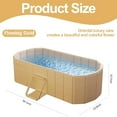 thumbnail image 6 of Large Foldable Bathtub With Lid, Soaking Bath Tub For Hot Cold Bath, Gold+59 In, 6 of 11