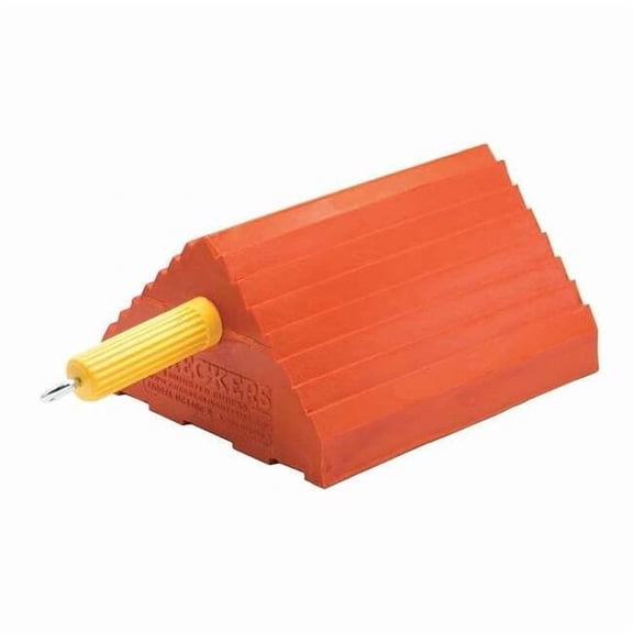 Checkers Wheel Chock,9" D,5" H,16" W,Orange UC1400-4.5