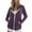 Purple, variant on Dxzfnsa Womens Oversized Coats Full Zip Up Hoodies for Women Casual Solid Color Long Sleeve Hooded Sweatshirts Loose Hoodies with Pockets