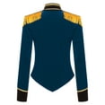 thumbnail image 5 of Haitryli Women's Ringmaster Costume Velvet Tassel Victorian Jacket Showman Cosplay Stage Shows Dark Blue S, 5 of 7