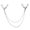 Silver, variant on Fashion Fringe Chain Antler Brooch accessories Unique Lapel Pin Badge Men' Shirt Collar Pins Luxulry Jewelry Brooches