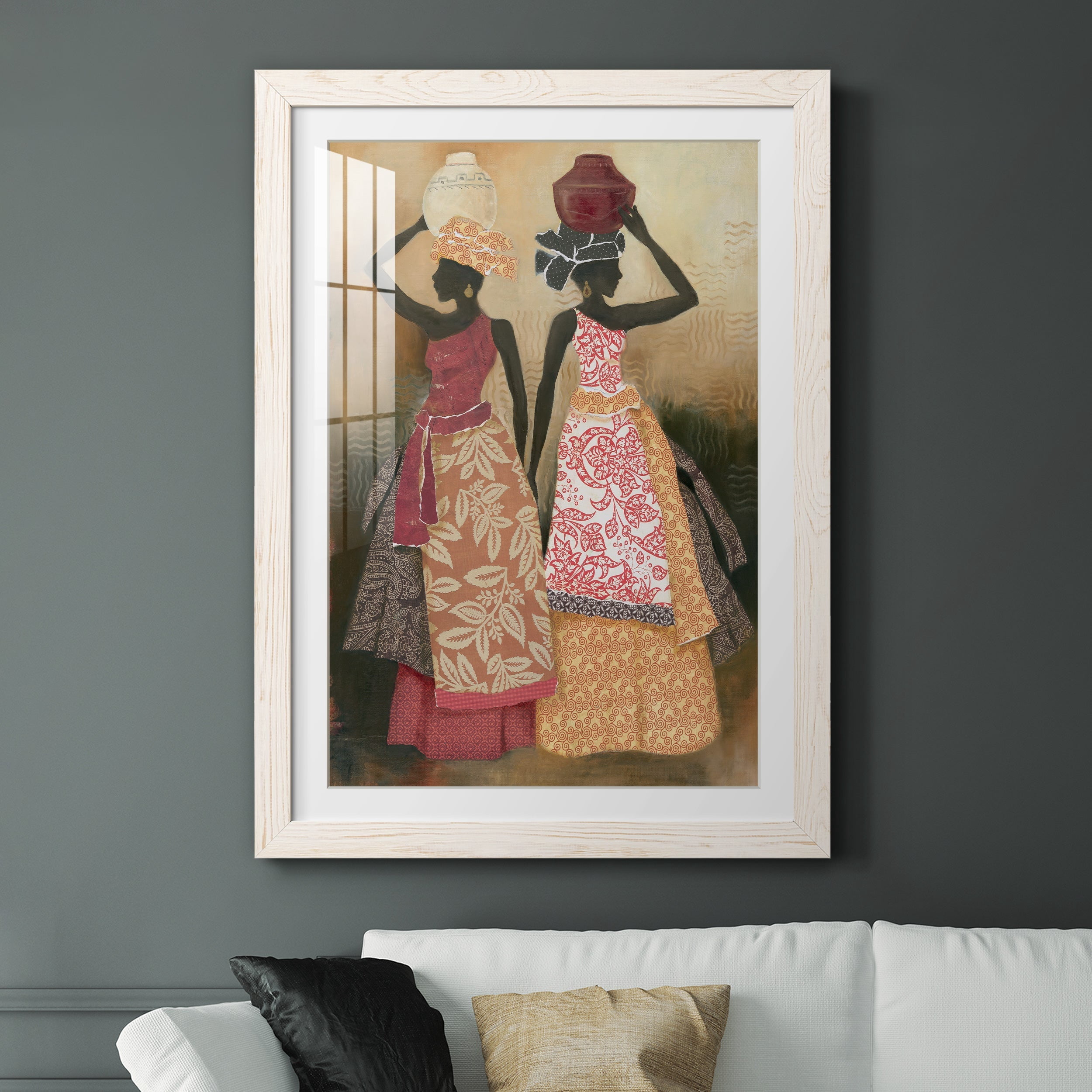 Village Women II - Premium Framed Print - Distressed Barnwood Frame - Ready to Hang