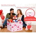 thumbnail image 5 of MYFLOCY Large Valentine Basket Empty Heart Basket for Gifts Collapsible Kids Storage Bins Decor(Pink Lines White Love), 5 of 7