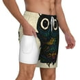 thumbnail image 2 of Kdxio Owl With Mandala Print Men'S Swim Trunks With Compression Liner 7 Inch Inseam Quick Dry Swim Shorts, 2 of 7