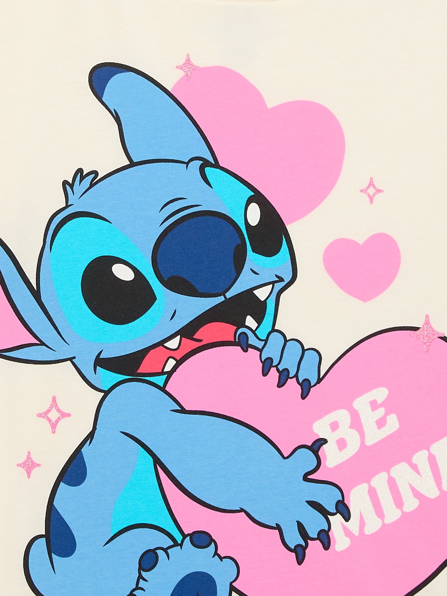Stitch Be Mine Girls Valentine's Day Short Sleeve Graphic Tee, Sizes 4-16