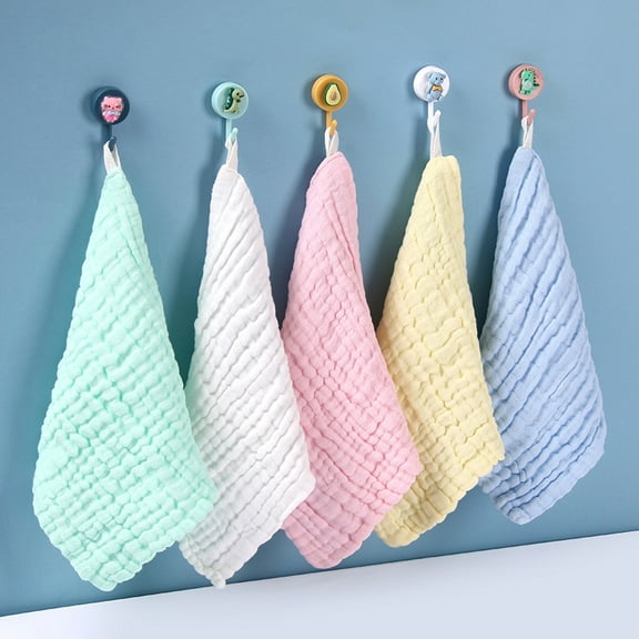 Baby Washcloths - Natural Cotton Baby Wipes - Soft Newborn Face Towel and Washcloth for Sensitive Skin, Registry as Shower, 5 Pack 12x12 inches