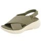 thumbnail image 1 of Sandalias cruzadas para mujer Sandalias con plataforma de cuña transpirables para viajes al aire libre, 1 of 9