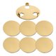 thumbnail image 4 of GOOHOCHY 1 juego de posavasos redondos con almohadillas de metal y tapetes aislantes del calor con soporte, 4 of 8