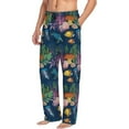 thumbnail image 2 of Uemuo Undersea Animals Pattern Men's Wide Leg Palazzo Lounge Pants with Pockets Light Weight Loose Comfy Casual Pajama Pants-XX-Large, 2 of 9