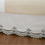 Home Trends Battenburg Lace Bedskirt, Ecru