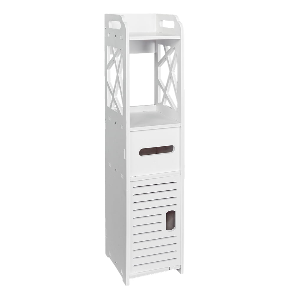 Bathroom Storage Shelf Drawer Multi Compartment Organizer Water Proof Anti Decay Anti Rot White
