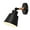 Black, variant on SHENGXINY Wall Lights For Bedroom Clearance 9 In Wall Lamp Black Wall-mounted Bedside Table Iron Art Plain Aisle Wall Lamp Suitable For Bedroom Bedside Aisle Study (light Source Not Included) Black