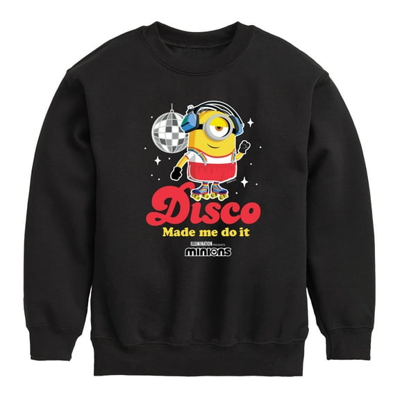 Despicable Me Minions - Disco Made Me Do It  - Toddler & Youth Crewneck Fleece Sweatshirt