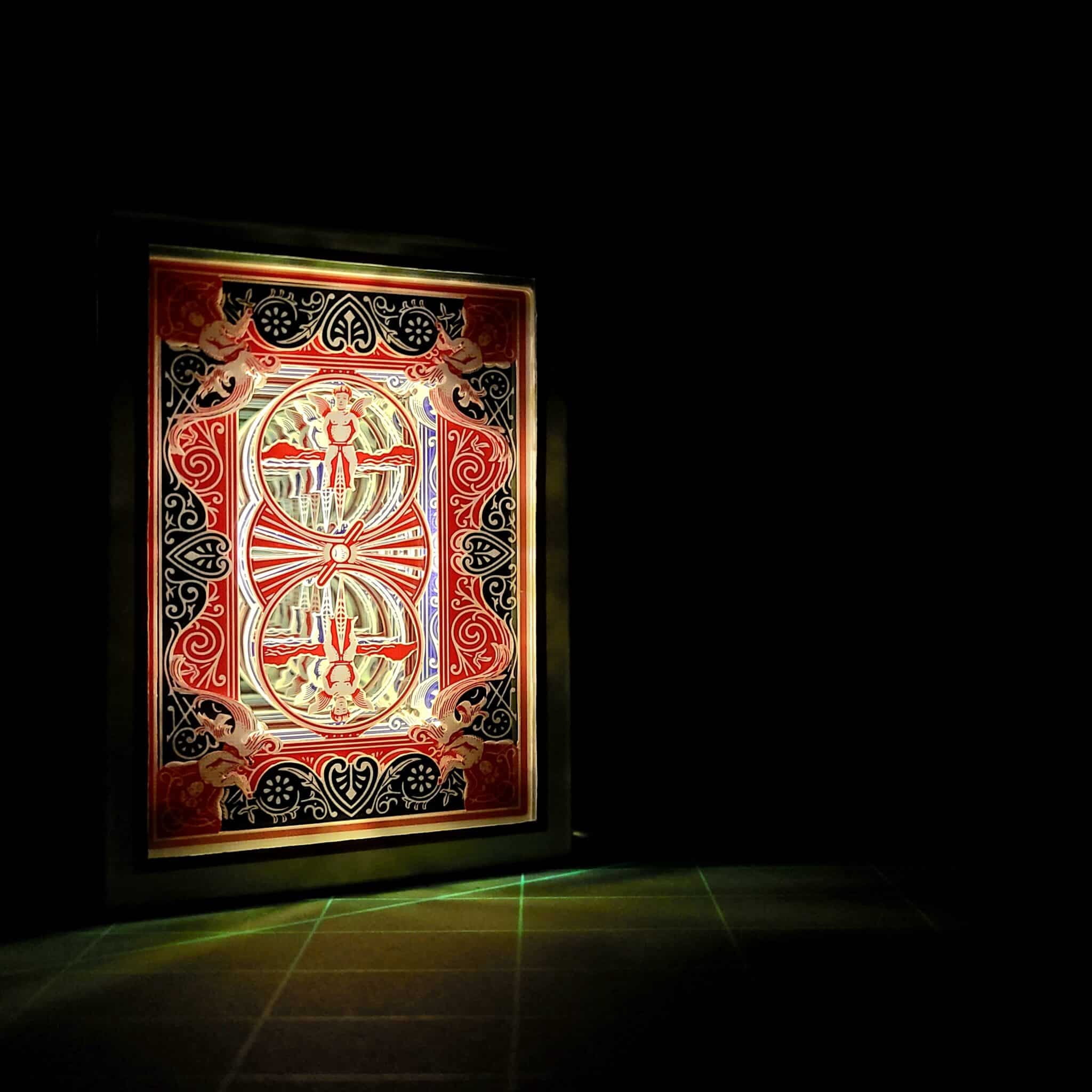 "04/19/43" Rider Back Infinity Cut Playing Cards with LEDs by 3Decks Designs