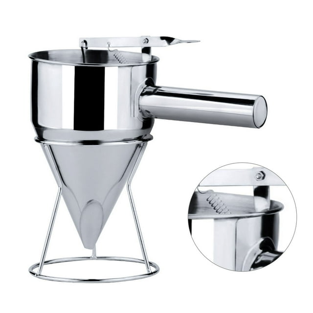 Batter Dispenser Funnel,Stainless Steel Pancake Batter Stainless Steel Funnel Baking Funnel Professional Grade