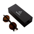 thumbnail image 4 of Baroc Vintage Star Brown Lentes de Sol Redondos Metálicos Café UV400 Retro, 4 of 4