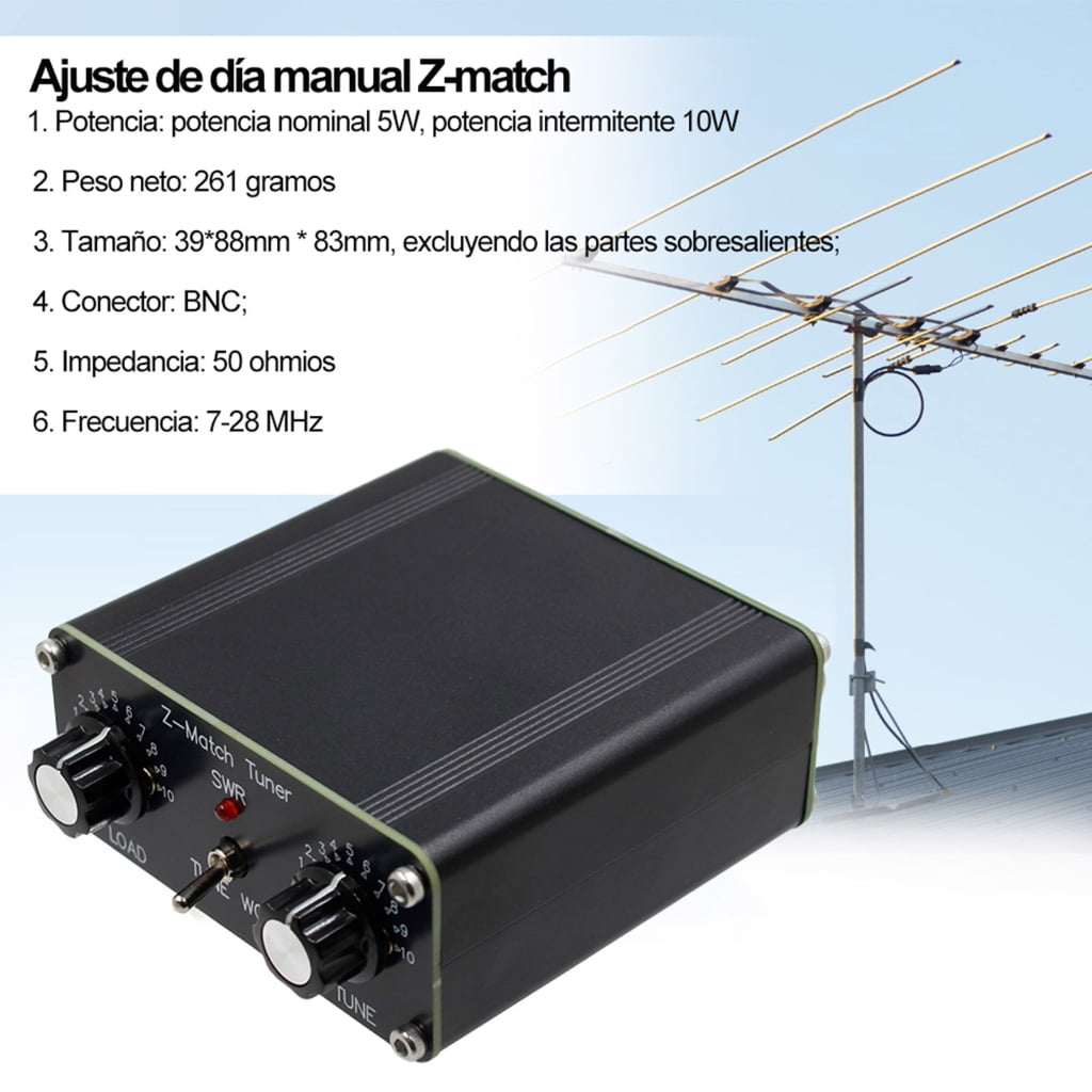 T-HOTLYST Portable Manual Antennas Tuner Suitable for Long Line And Coaxial Antennas QRP with High Efficiency and Low Loss Design