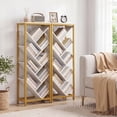 thumbnail image 3 of Costway Tree Bookshelf 9-Tier Freestanding Bookcase Corner Narrow Display Shelf for Home White & Gold, 3 of 10