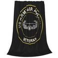 thumbnail image 2 of Manta polar con insignia de asalto aéreo del ejército de EE. UU., súper suave y acogedora, manta de franela ligera y cómoda, manta de felpa cálida para sofá, cama, 2 of 5