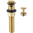 thumbnail image 5 of Fithood Bathroom Sink Drain Vanity Sink Drain with Strainer Basket Brushed Gold, 5 of 5