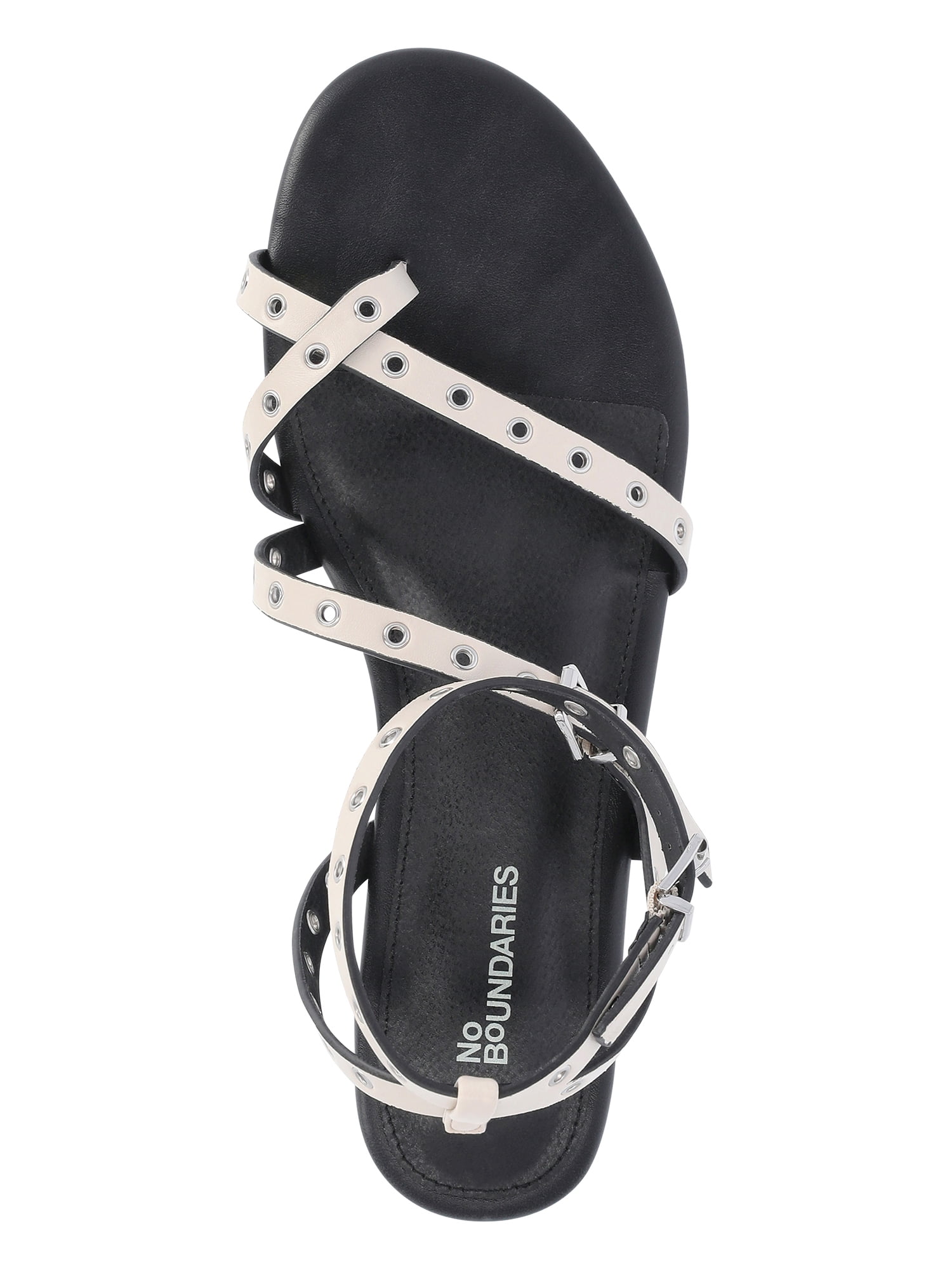 No Boundaries Strappy Flat Sandals, Women's