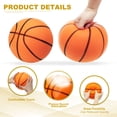 thumbnail image 3 of Balón de Baloncesto Silencioso Uxcell Tamaño 5 (8.3"), Sin Ruido, Balón de Baloncesto de Espuma de Alta Densidad para Dribles Silenciosos en Interiores con Bolsa de Red, Naranja, 3 of 6