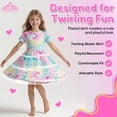 thumbnail image 4 of MISS POPULAR Girls 3 Pack Short Sleeve Skater Dress Soft Cotton Cute Designs Spring Summer | Sizes 4-16, 4 of 7