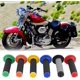 thumbnail image 4 of KAIYANG par de empuñaduras universales antideslizantes de goma para motocicletas, scooters y motos de cross, 21 mm a la izquierda y 24 mm a la derecha, color azul, 4 of 5