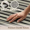 thumbnail image 6 of ODIKA 9'x12' Washable Area Rug Striped Breezy Rectangular Motif Tone Contrast Doormat Edges for Dining Room, Basement, Large Office, Non-Slip Chair-Friendly, 6 of 7