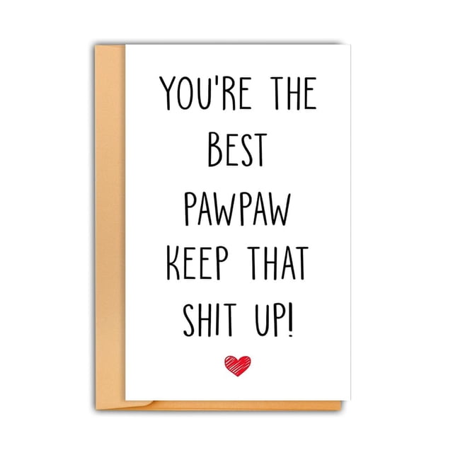Tarjeta de felicitación Sdopbinbin Papa Pawpaw divertida de cumpleaños para el Día del Padre