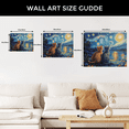 thumbnail image 7 of AIOE Van Gogh Starry Night With Cartoon Cats Canvas Wall Art Night Starry Pictures Paintings Wall Decor, Animal Cats Artworks for Bedroom Living Room Wall Decor Frame: 12x8in, 7 of 7
