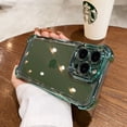 thumbnail image 1 of Lujosa funda de teléfono transparente galvanizada para iPhone 14, 13, 12, 11 Pro Max Plus, X, Xs, XR Max, a prueba de golpes, transparente Fivean unisex, 1 of 2