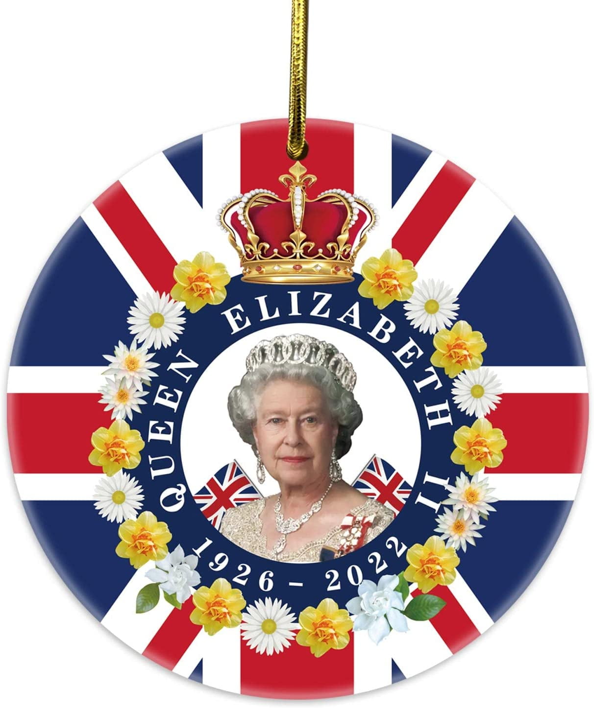 SUMAX1989 Elizabeth II Queens Platinum Jubilee Souvenirs Ornament Keepsake Ceramic, Queen's 70