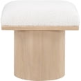thumbnail image 2 of Meridian Furniture Pavilion Cream Boucle Fabric Bench/Stool, 2 of 8