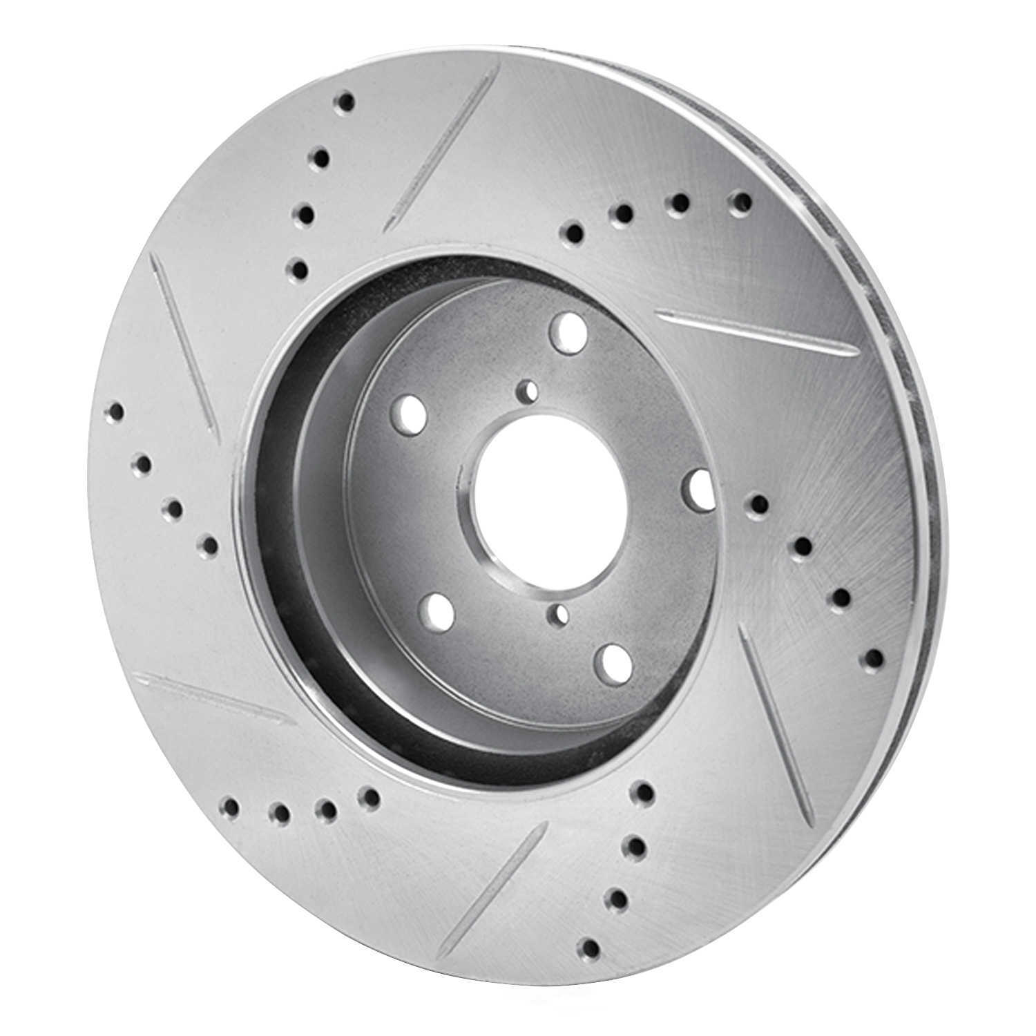 Dynamic Friction Company 631-13026R DFC Brake Rotor - Drilled And Slotted - Silver
