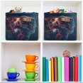 thumbnail image 6 of Yayeee 2 Pack Canvas Storage Basket with Handles for Shelves Fabric Bins Closet Organizer, Glowing Jellyfish, 6 of 8