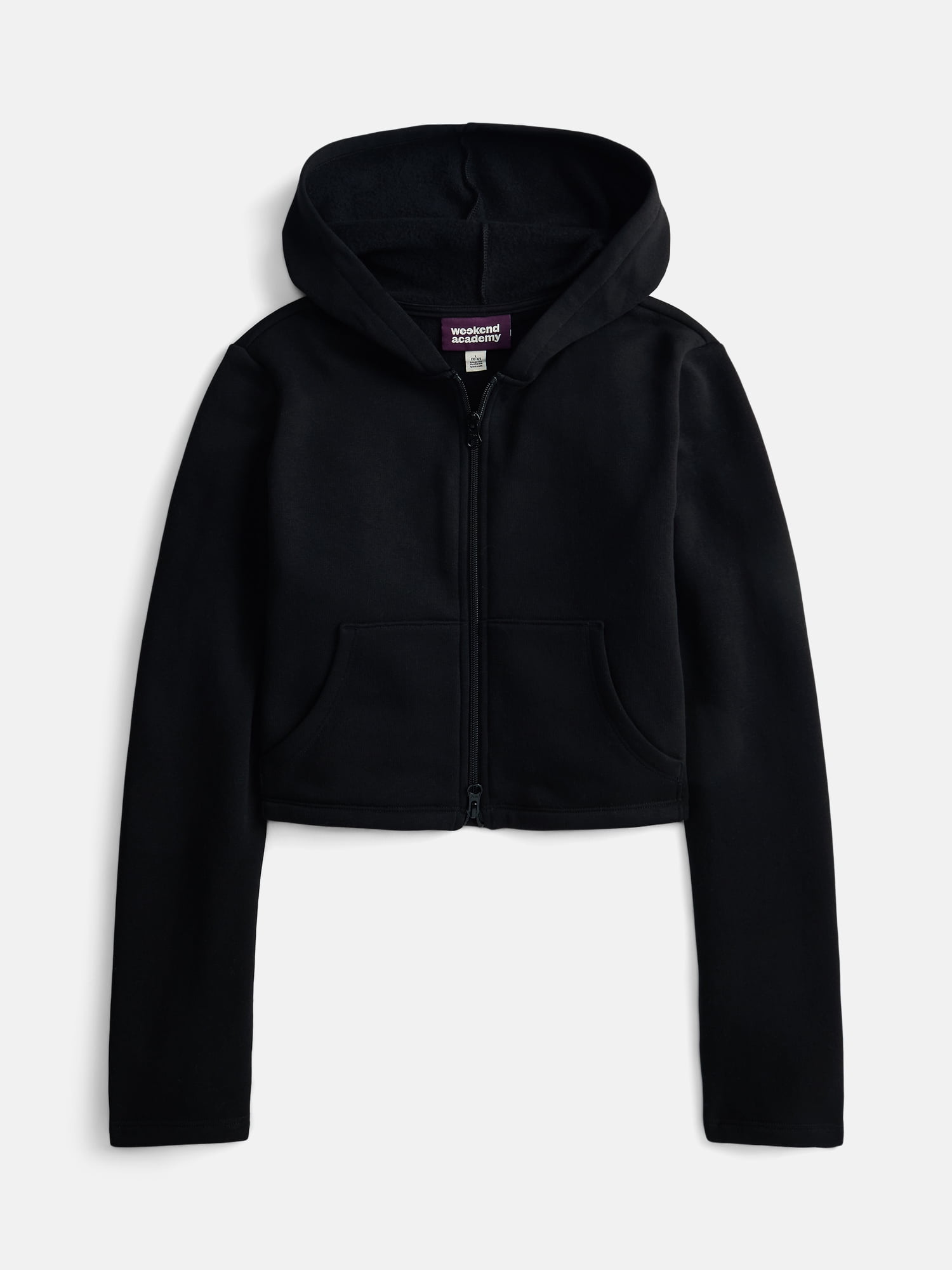 Weekend Academy Girls Fitted Zip Up Fleece Hoodie, Sizes 4-18
