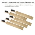 thumbnail image 2 of JUNWELL Biodegradable Reusable Bamboo Toothbrushes  Bamboo Toothbrush made from Natural wooden and Eco-Friendly BPA Free Bristles  10 pack, 2 of 8
