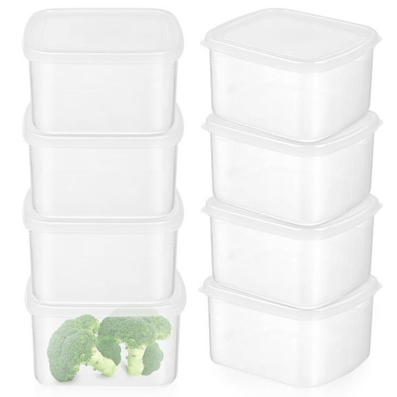 OUNONA 8 Pcs Clear Food Storage Container Kitchen Fresh Saver Containers