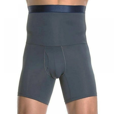 

Men s High-Rise Lengthen Boxer Panties Tummy/Leg Compression Silicone Non-slip Tight-fitting Breathable Open Crotch Un Boyshorts S-6XL