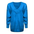 thumbnail image 5 of NMMUED Knit Sweater for Women Knit Top Winter Sweaters for Women Sweater Tops for Women Knits Clothing Winter Tops for Women Knitted Sweater Blue L, 5 of 5