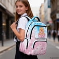 thumbnail image 4 of HELLHERO Capybara Cherry Blossoms Kids Backpack with Lightweight, multi-tasche Smooth Zippers 17 Inch School Backpack for Hiking Middle School, 4 of 5