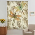 thumbnail image 2 of Vintage Dragonfly Sheer Curtains 45 Inches Long, Vintage Brown Tree Branch Light Filering Curtains, Breathable Simi Curtain Privacy Drapes for Kitchen Bathroom Lightweight Small Window Treatment, 2 of 9