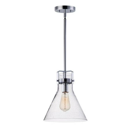 

10 in. Seafarer One-Light Single Pendant Ceiling Light Polished Chrome