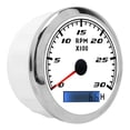thumbnail image 2 of RPM Tacho Meter, 9-30V IP67 Protection Stainless Steel Pointer Tacho Gauge  For Car For Ship White, 2 of 8