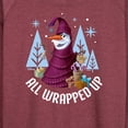 thumbnail image 3 of Frozen 2 - All Wrapped Up - Women's Lightweight French Terry Long Sleeve Shirt, 3 of 5